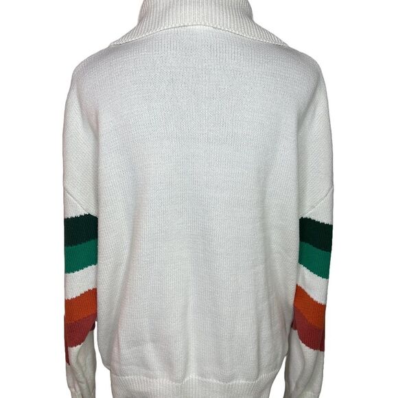 BiBi Multi Color Chevron Pattern Sweater Size L - Picture 7 of 16